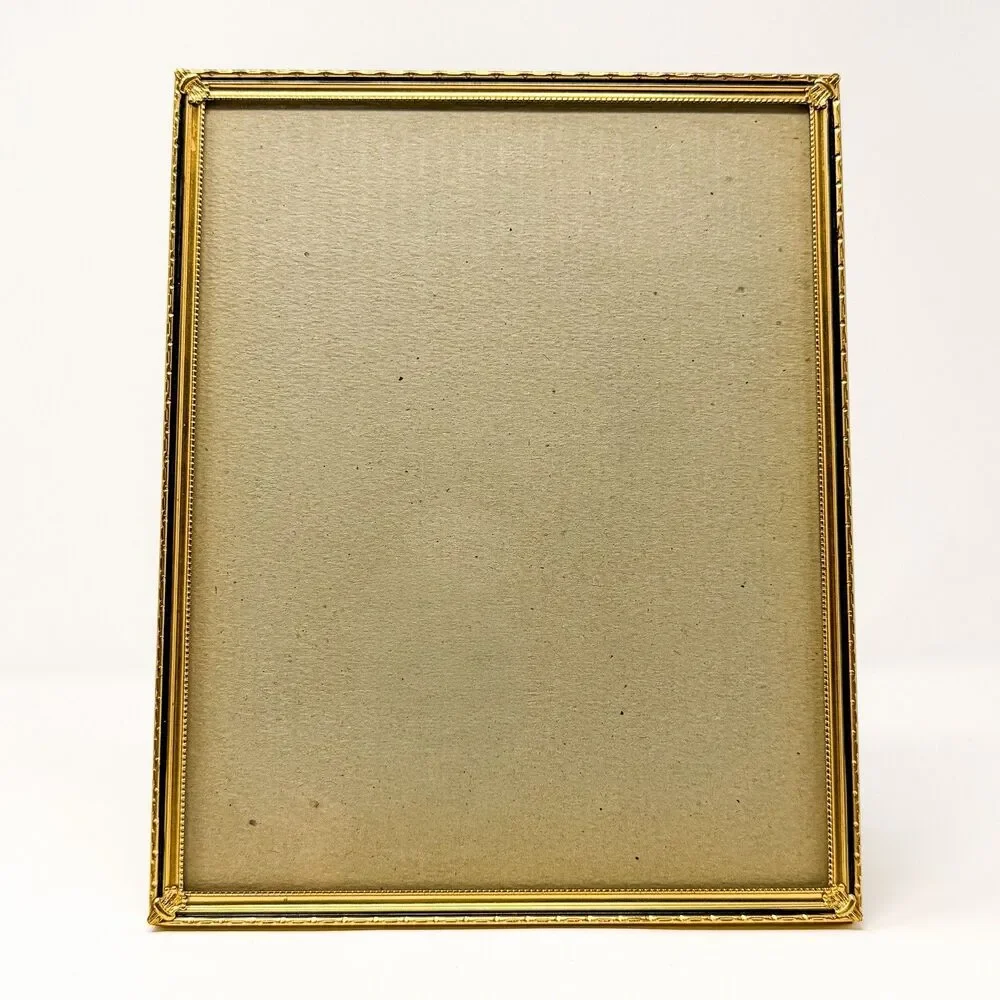 Vintage Black Gold Picture Frame 8x10 Photo Ornate Hollywood Regency Decor